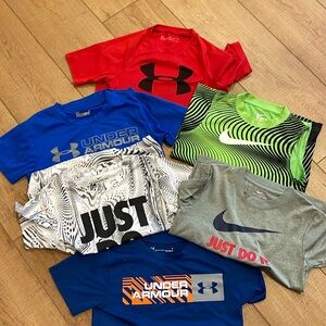 Nike/Under Armour Boys Atglwtic Dri-fit tops